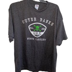 Outer Banks graphic  T-shirt - gray short sleeve